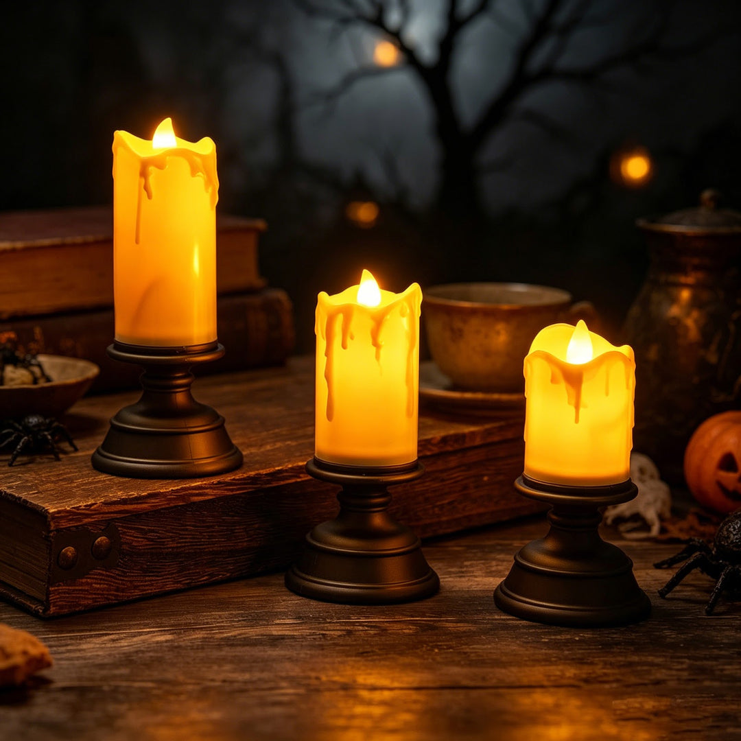 LED Real Wax Effect Candle with Drip Effect