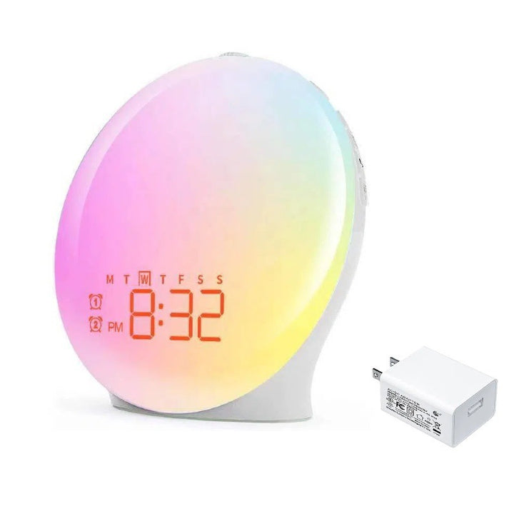 Smarter LED alarm clock with sunrise simulation and RGB light
