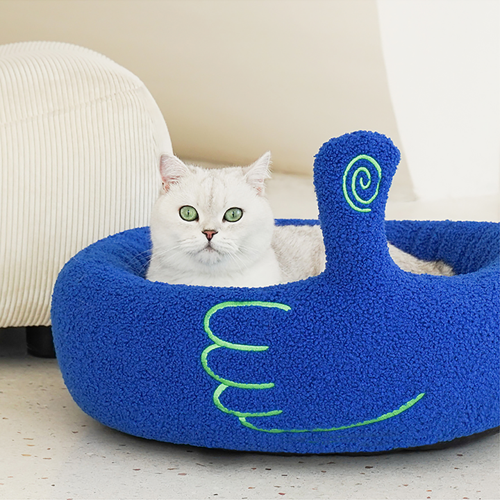 Pawsome Gesture Pet Bed Cozy Plush Dog Cat Bed Removable Cushion | Stornfield