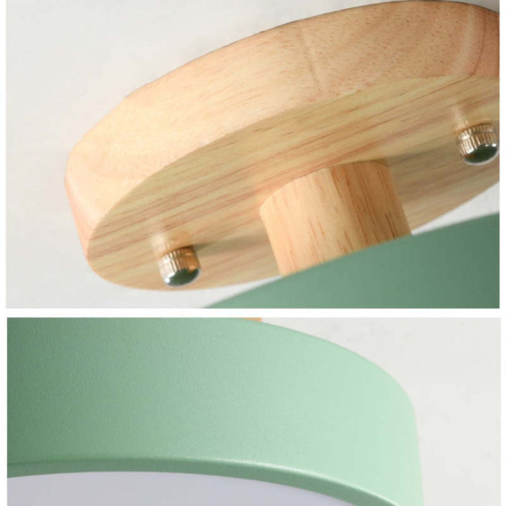 Stylish LED Ceiling Lamp of Wood and Acrylic for Bedroom, Dining Room and Living Room | Stornfield