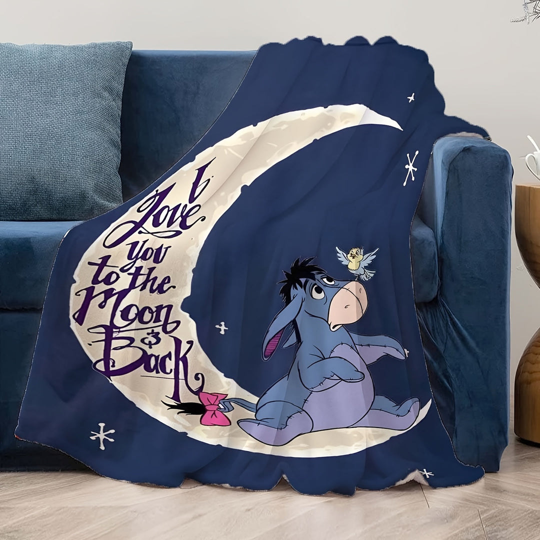 Stornfield | Soft Fleece Blanket with Eeyore Design - Available in Various Sizes for All Seasons