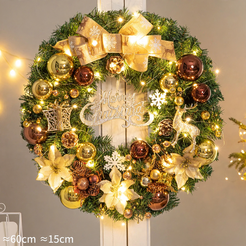 Christmas wreath made of PVC, handcrafted