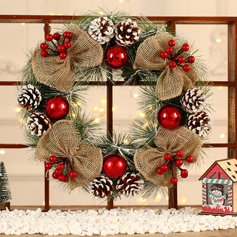 Decorative Christmas wreath with balls