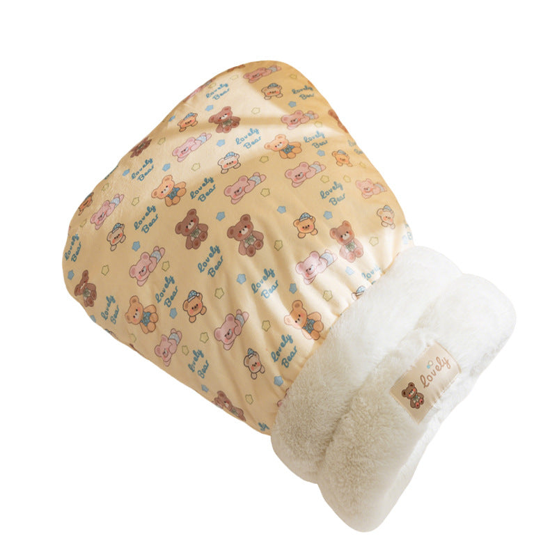 Half-open cat bed with heat lining for autumn and winter
