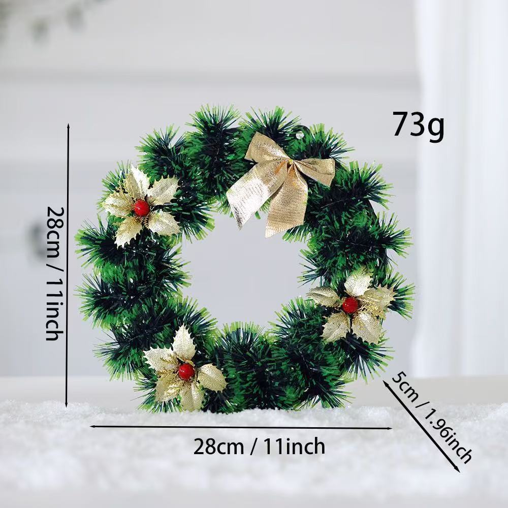 Decorative Christmas wreath with festive accents