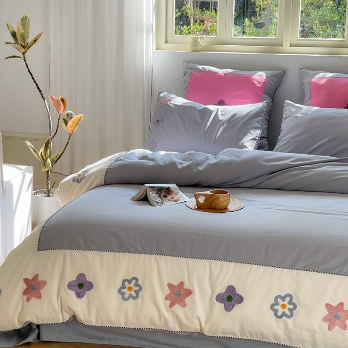 Modern cotton bedding set, brushed, designer style
