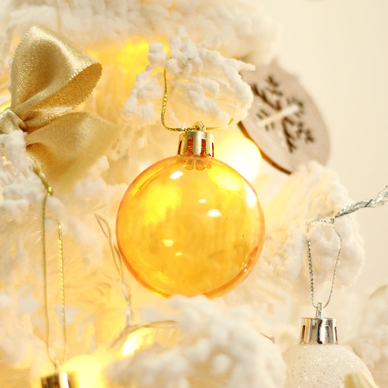 Mini Christmas tree, white, flocked, 45 cm