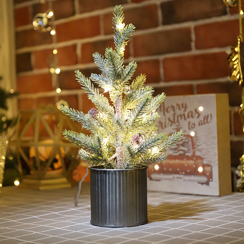 Mini Christmas tree made of PVC with lighting