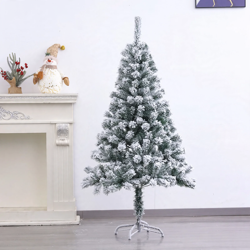 Artificial Christmas tree with flocking