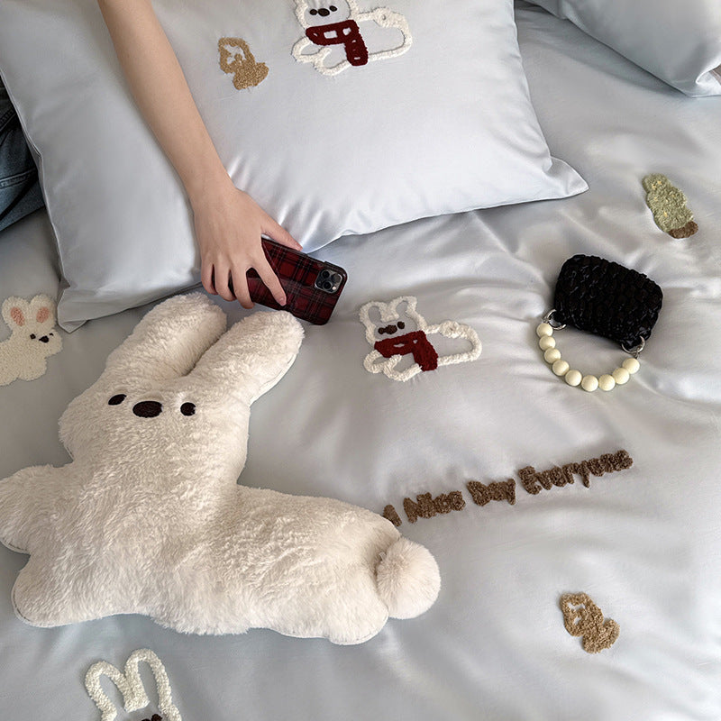 Bedding set made of long-staple cotton, satin, 4-piece