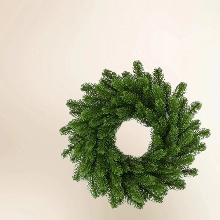 Christmas wreath made of PE plastic for the door