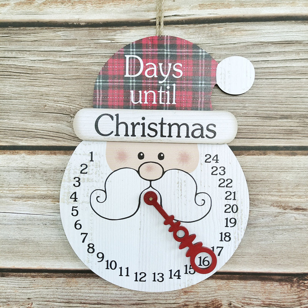 Wooden Advent Calendar for Hanging, Christmas Decoration
