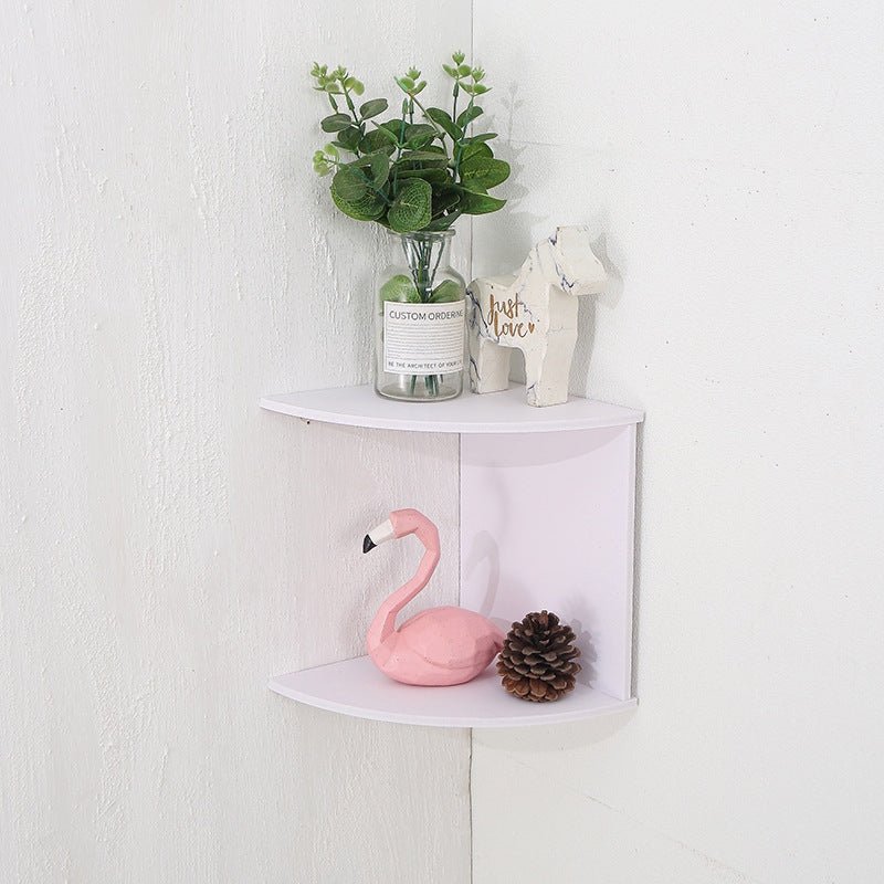 Corner shelf made of dense plywood, multi-layered