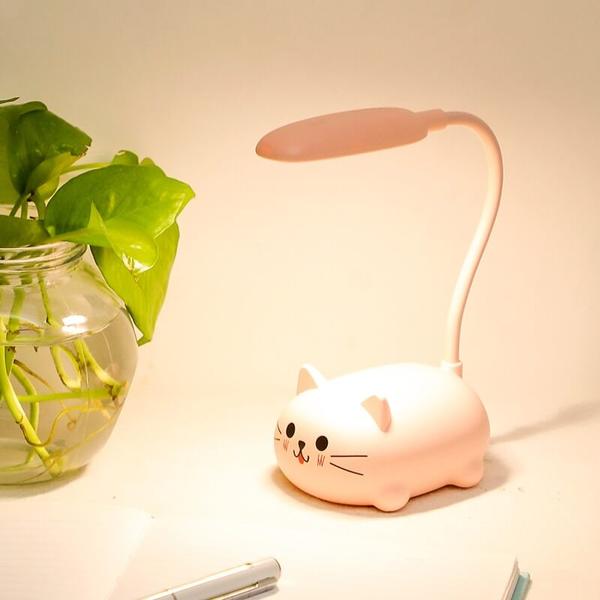 Stornfield | Mini Cat Cartoon LED Eye Protection Reading Lamp USB Rechargeable Desk Lamp
