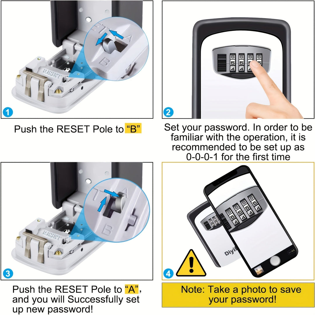 Key safe for outdoors with code & cover | Stornfield