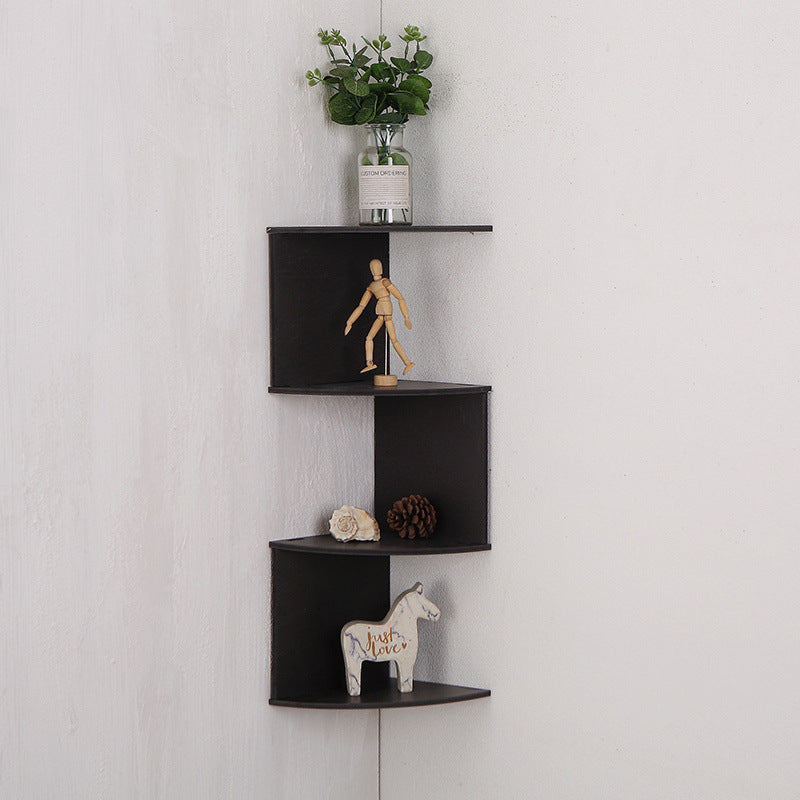 Corner shelf made of dense plywood, multi-layered