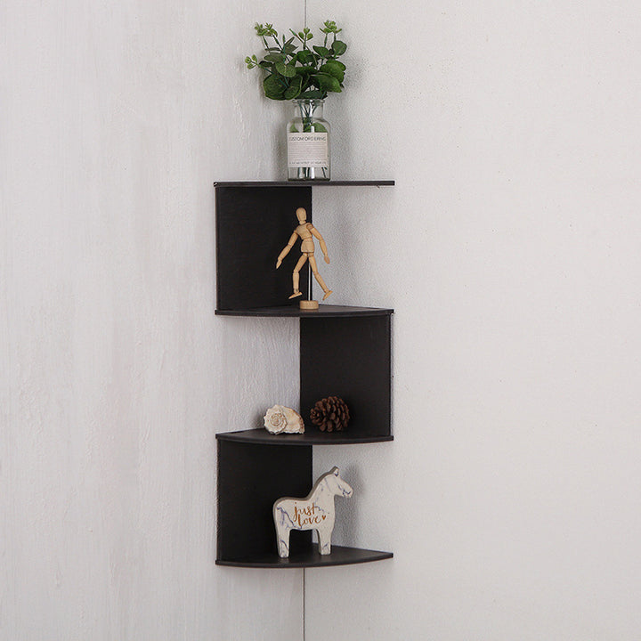 Corner shelf made of dense plywood, multi-layered
