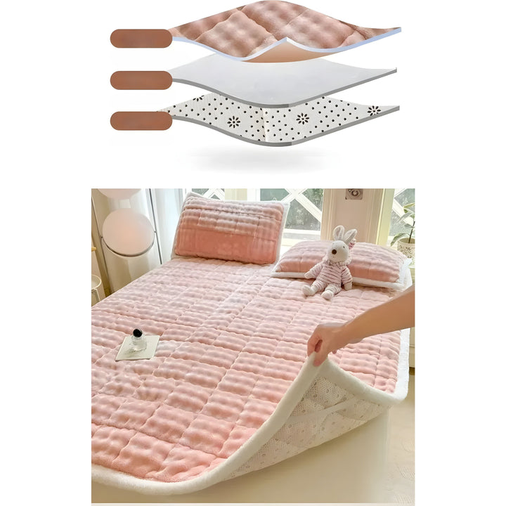 VelvetRest Bedding Set - Warmer Winter Milk Velvet Anti-Slip Mattress Cover | Stornfield