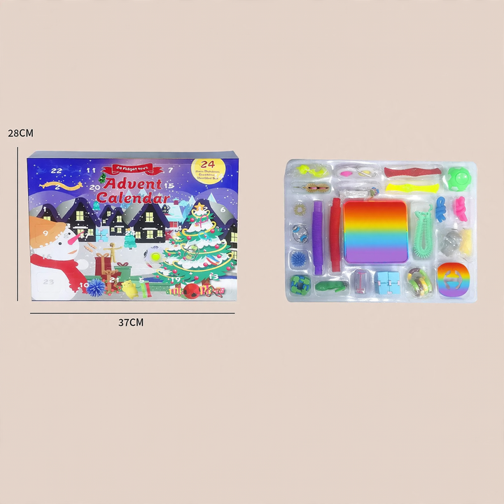 Christmas Advent Calendar with 24 Anti-Stress Toys