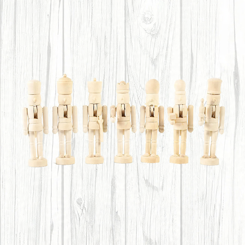 Wooden nutcracker blank for DIY crafting