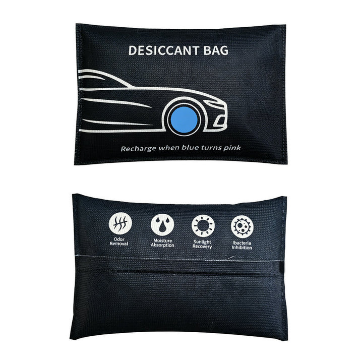 Color-changing silicone desiccant bag against moisture