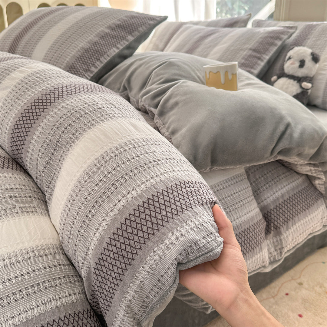 Winter bedding set, coral fleece, warming