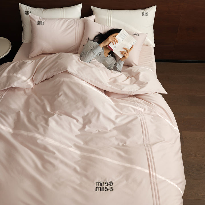 Bedding set, 4-piece, cotton, modern