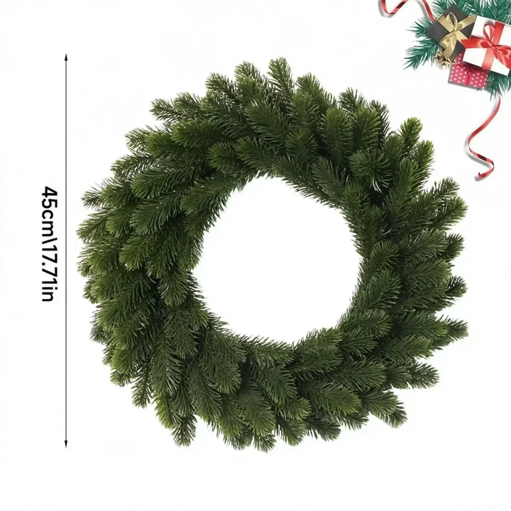 Christmas wreath made of PE plastic for the door