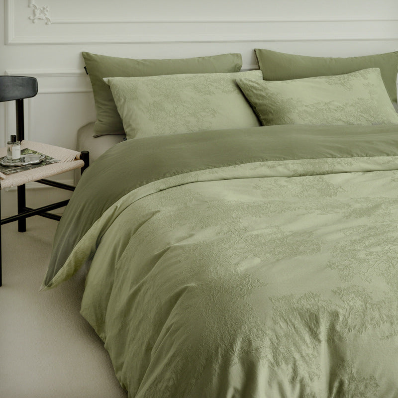 Cotton bedding set with jacquard weave, various sizes