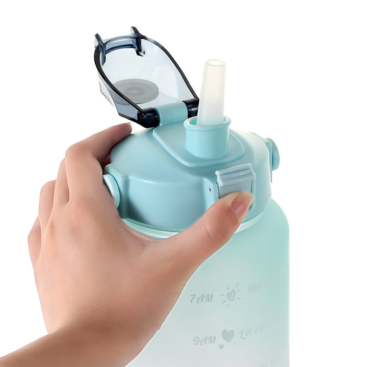 Sports bottle with time scale, 2000 ml, PC