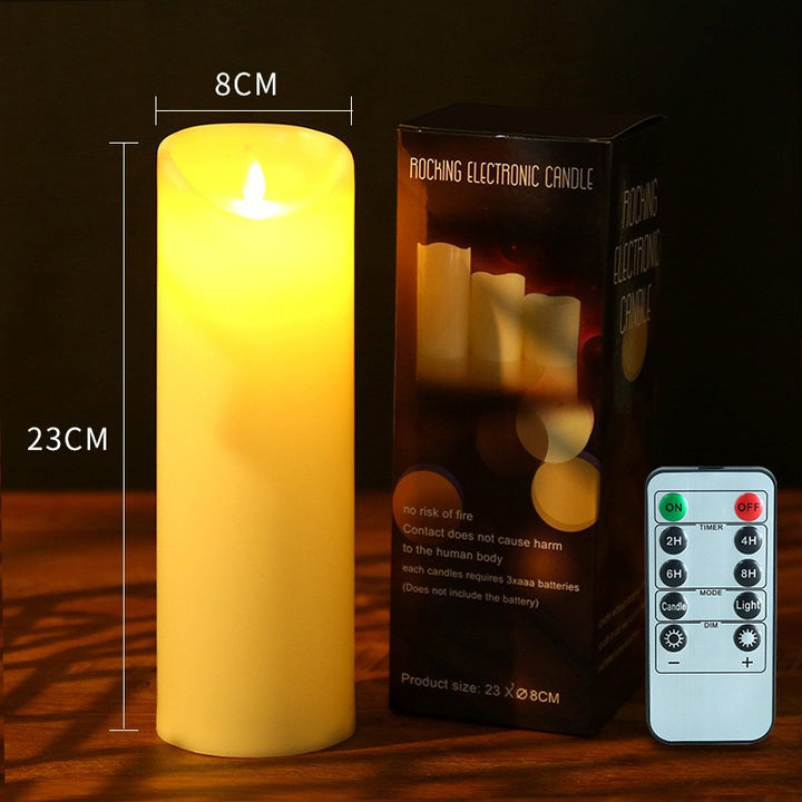 LED stump candle with realistic flicker effect