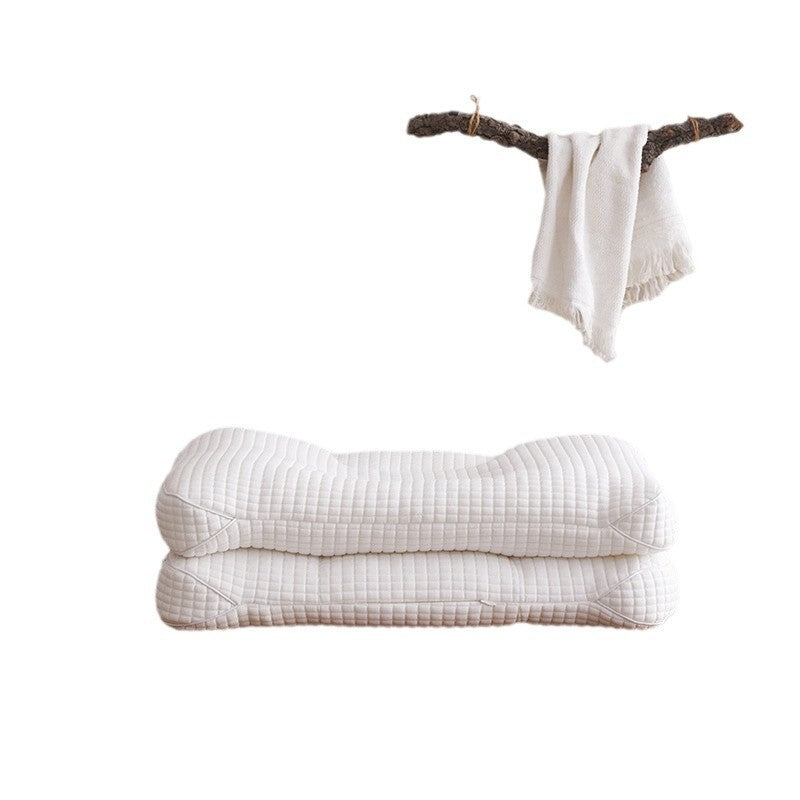 Ergonomic neck support pillow with PE tube filling