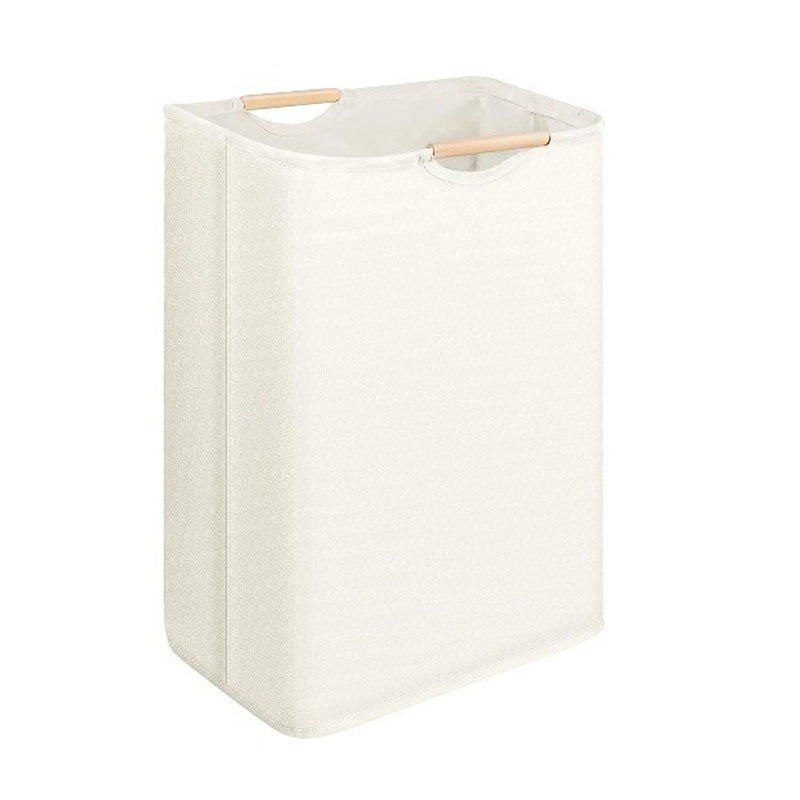 Foldable laundry basket made of cotton and linen