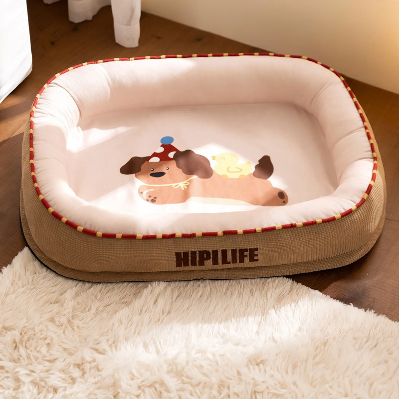 Dog bed, oval, sizes S–XXL, warming