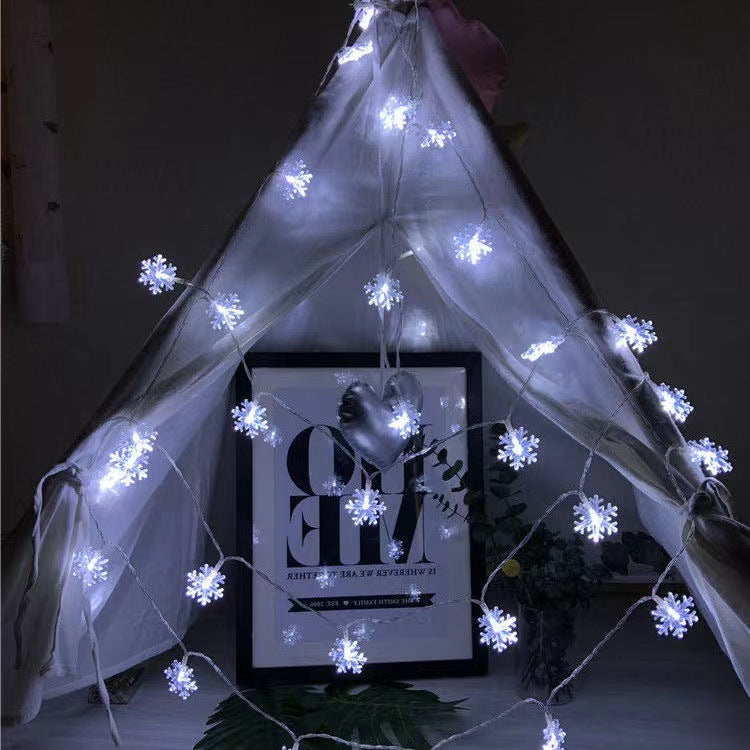 LED Snowflake String Lights for Christmas Decoration