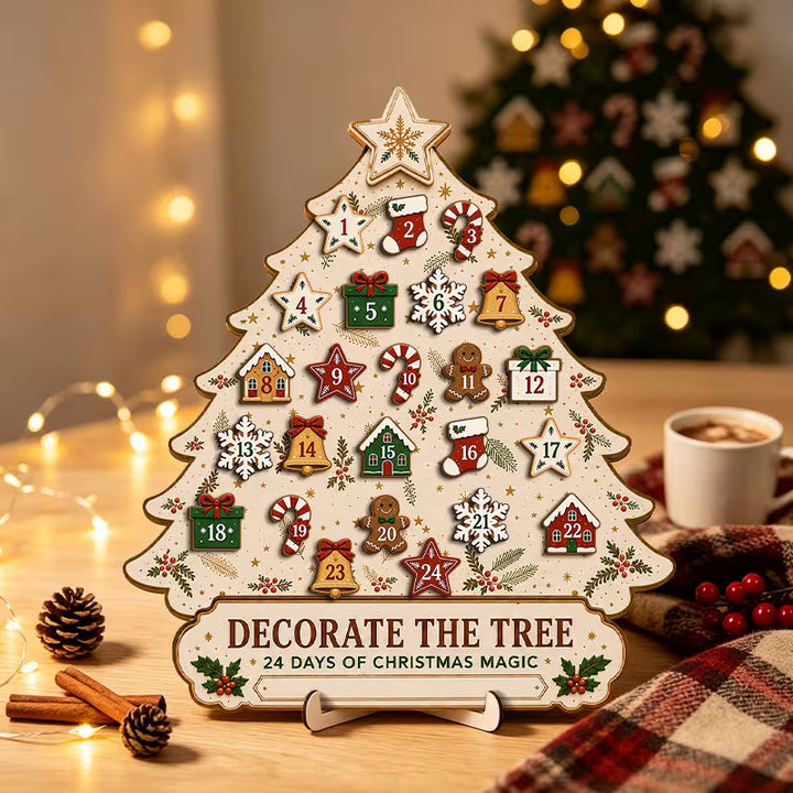 DIY wooden Advent calendar for hanging