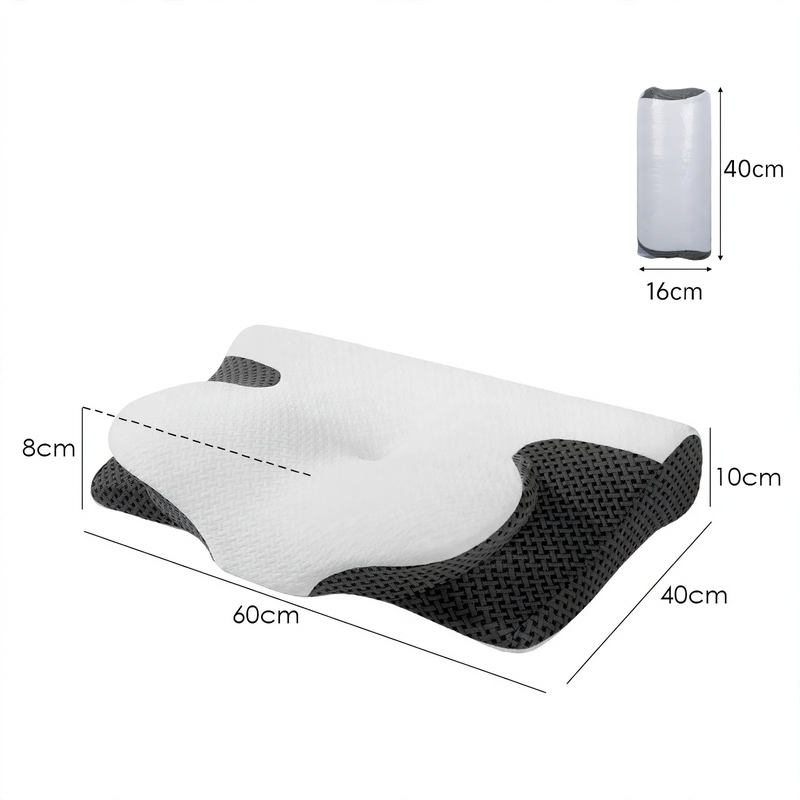 Ergonomic pillow with memory foam
