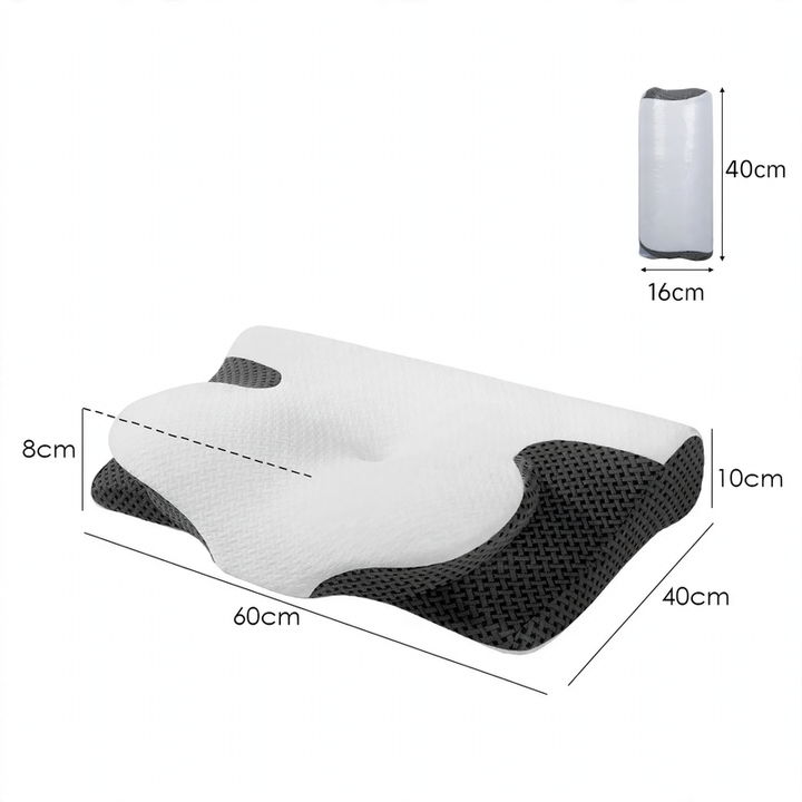 Ergonomic pillow with memory foam