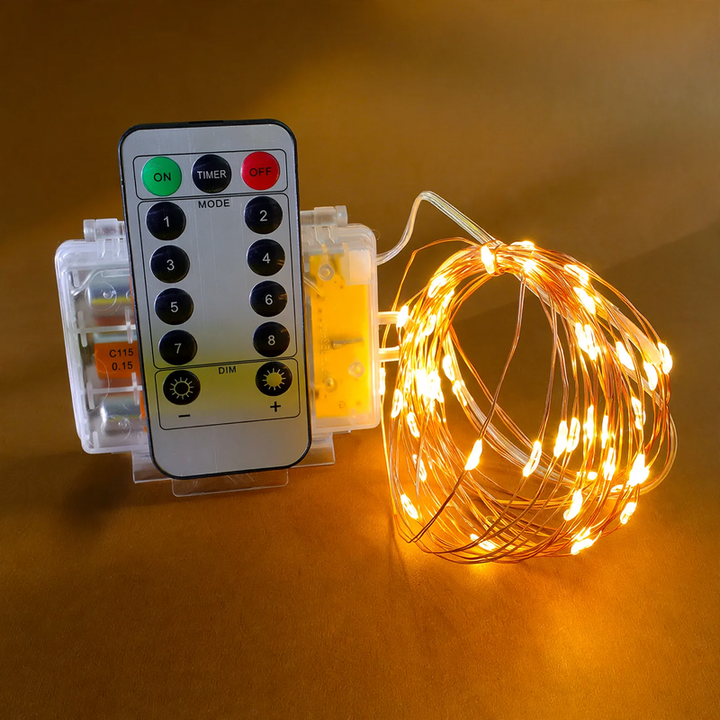 LED Copper Wire String Lights with Remote Control