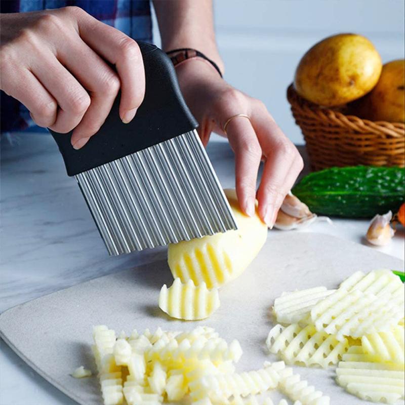 Wavy Blade French Fry Cutter in Stainless Steel | Stornfield
