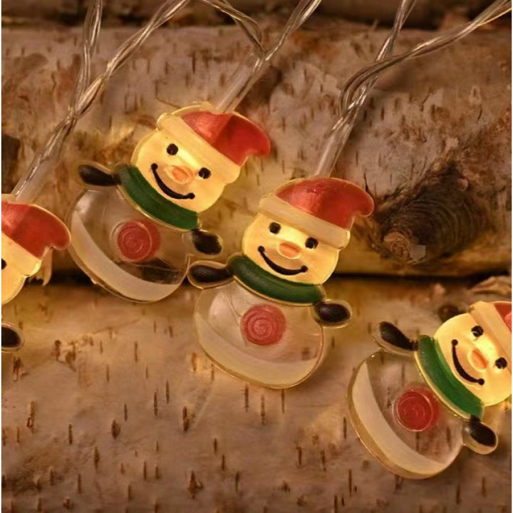 LED Christmas string lights with various motifs