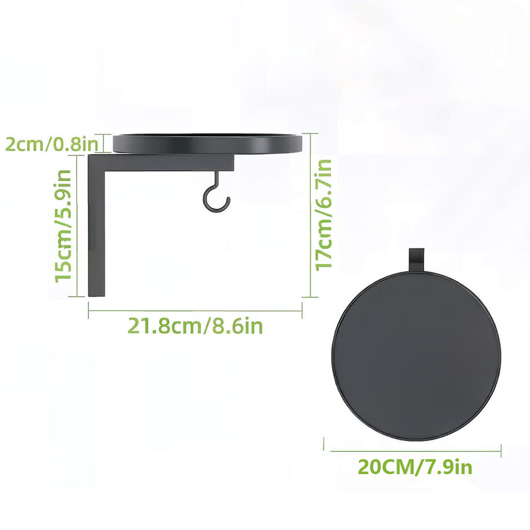 Wall Bird Bath made of metal, black