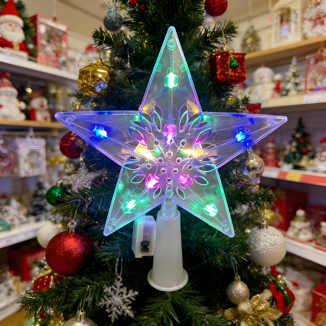 LED Christmas Tree Topper with Star Design