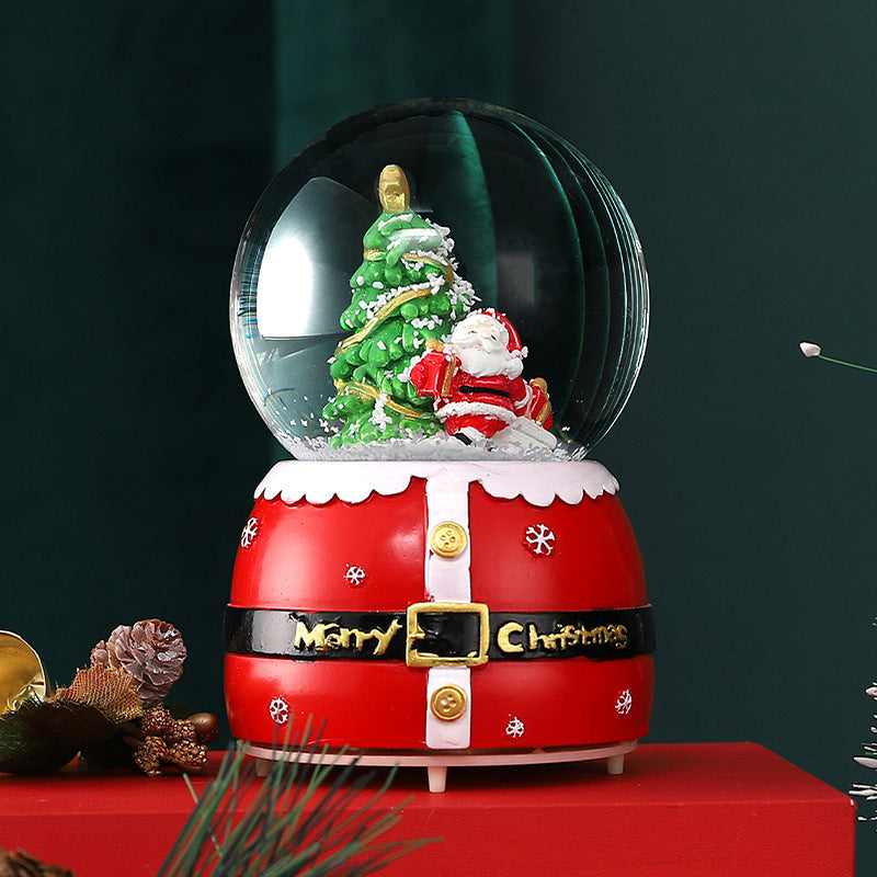 Christmas Snow Globe Music Box with Light