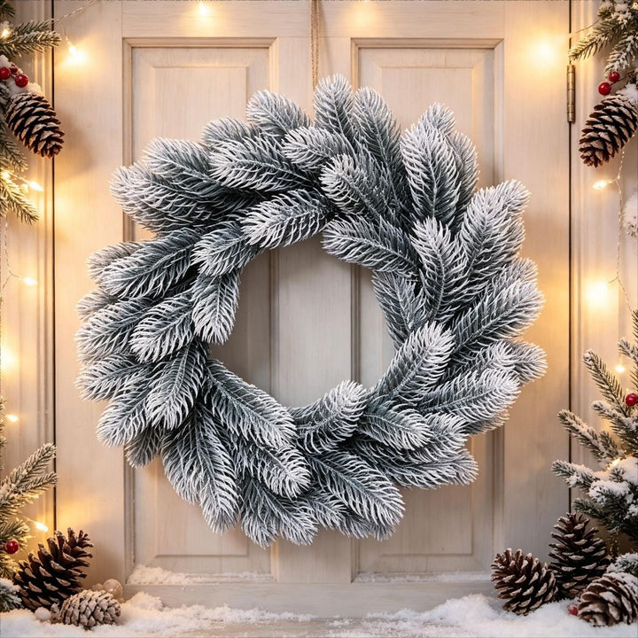 Artificial Christmas wreath with pine needles for indoor and outdoor