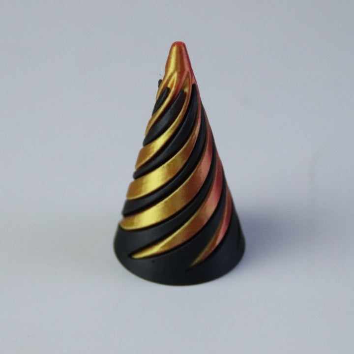 3D-printed spiral pyramid toy