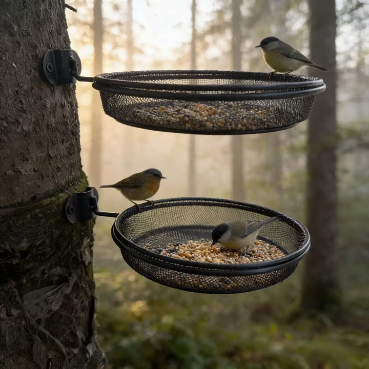 Wall-mounted iron feeding station