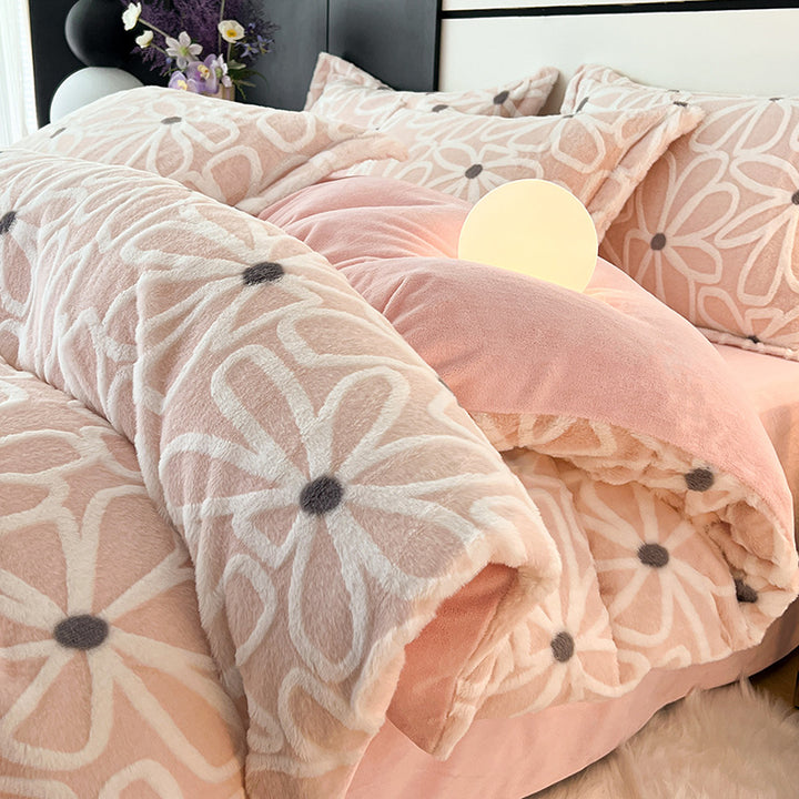 Milk fiber bedding set, 4-piece, winter