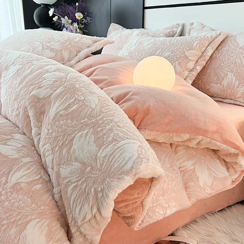 Milk fiber bedding set, 4-piece, winter