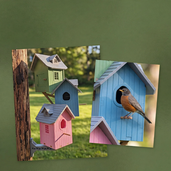 Weatherproof birdhouse in villa design